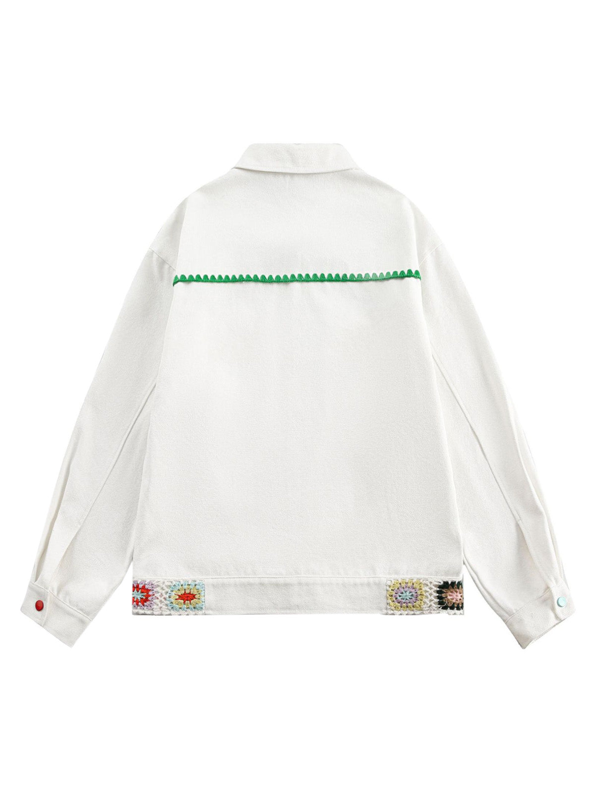 Jaqueta Pavtros Studios Crochet Patch Denim Jacket — Foto 5