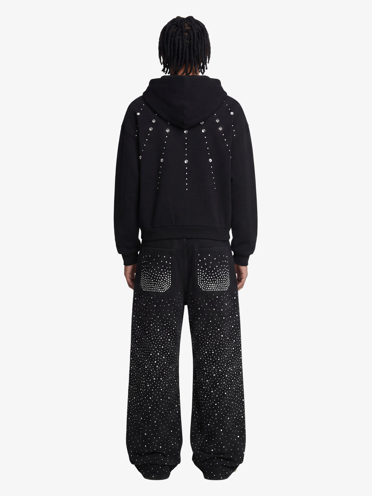 Calça Pavtros Full Rhinestone Baggy
