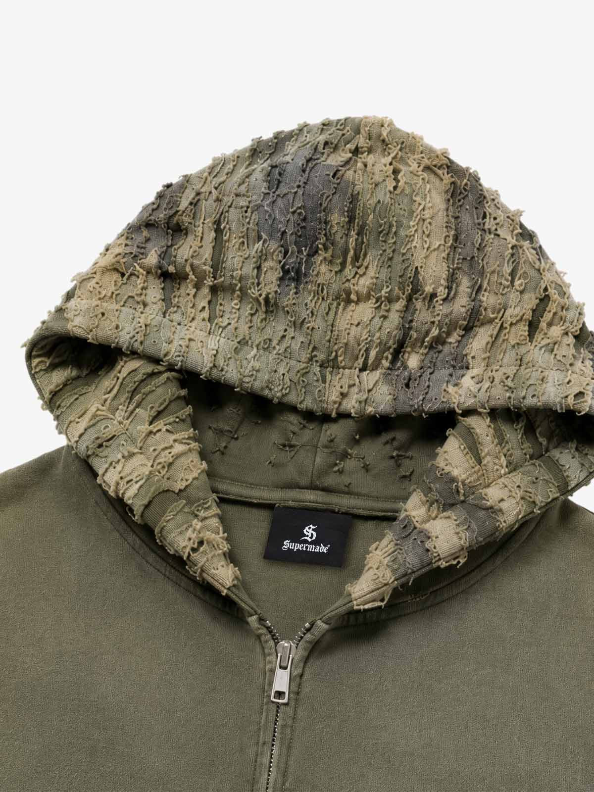 Moletom Pavtros SUPM Army Zip-Up Washed - foto 4