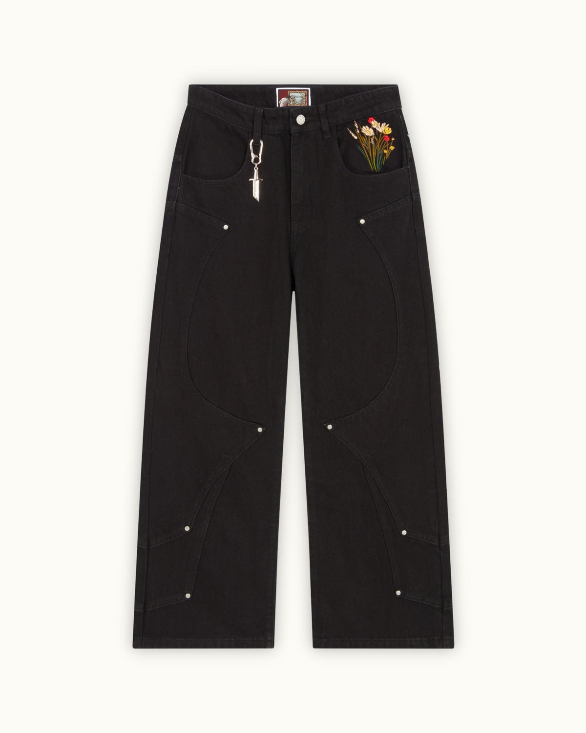 Calça Jeans Pavtros Studios Fallen Knight Wide Leg — Foto 2