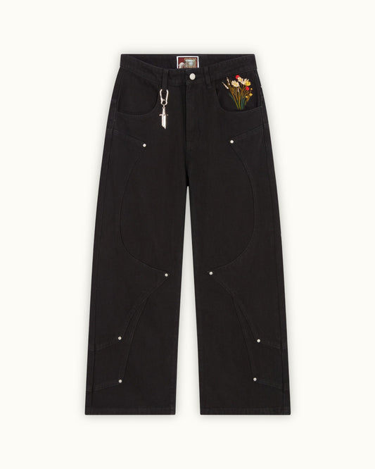 Calça Jeans Pavtros Studios Fallen Knight Wide Leg