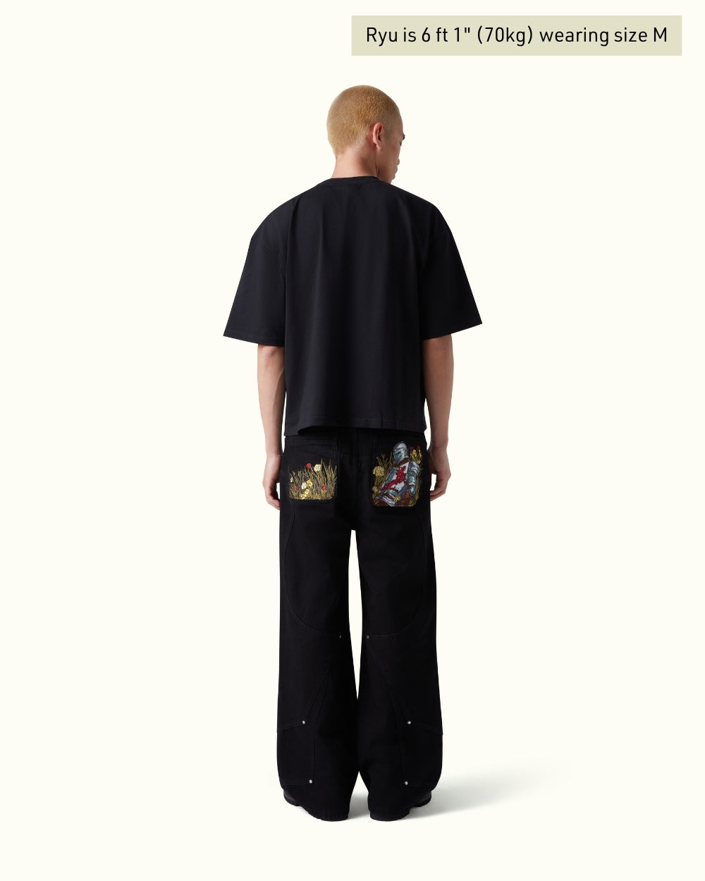 Calça Jeans Pavtros Studios Fallen Knight Wide Leg — Foto 3