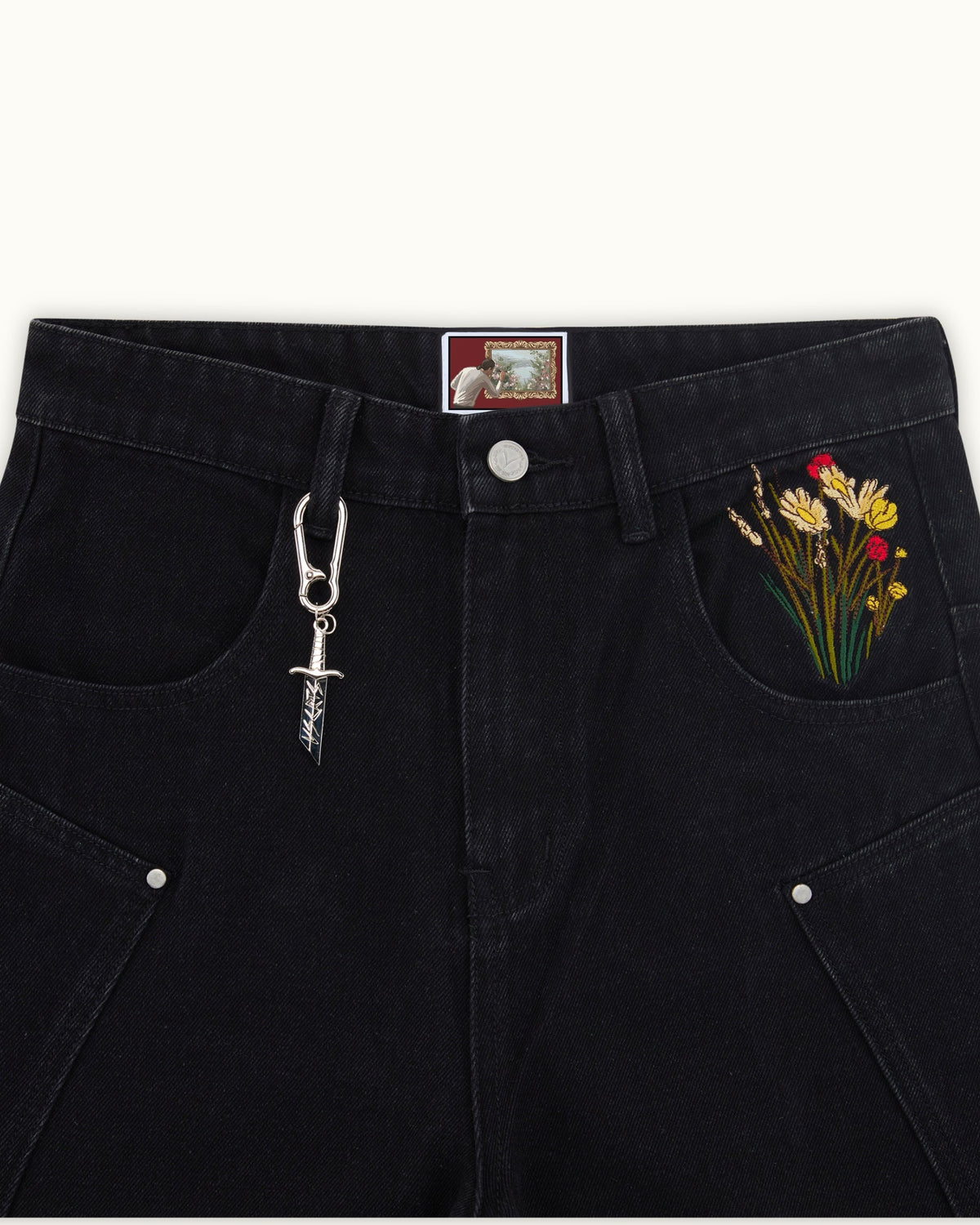 Calça Jeans Pavtros Studios Fallen Knight Wide Leg — Foto 6