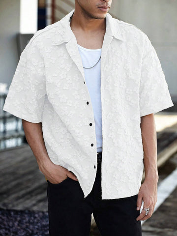 Camisa Pavtros Floeyr de Manga Curta Jacquard