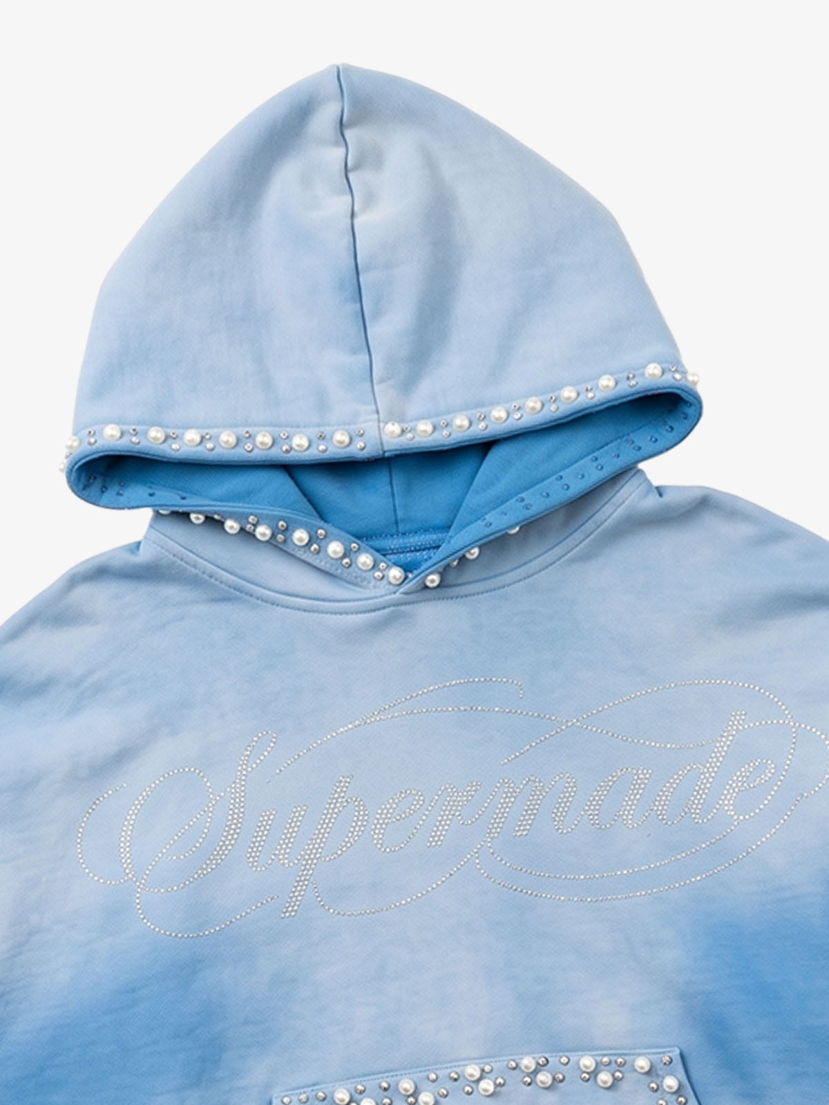 Moletom Pavtros Gradient Washed Distressed Rhinestone