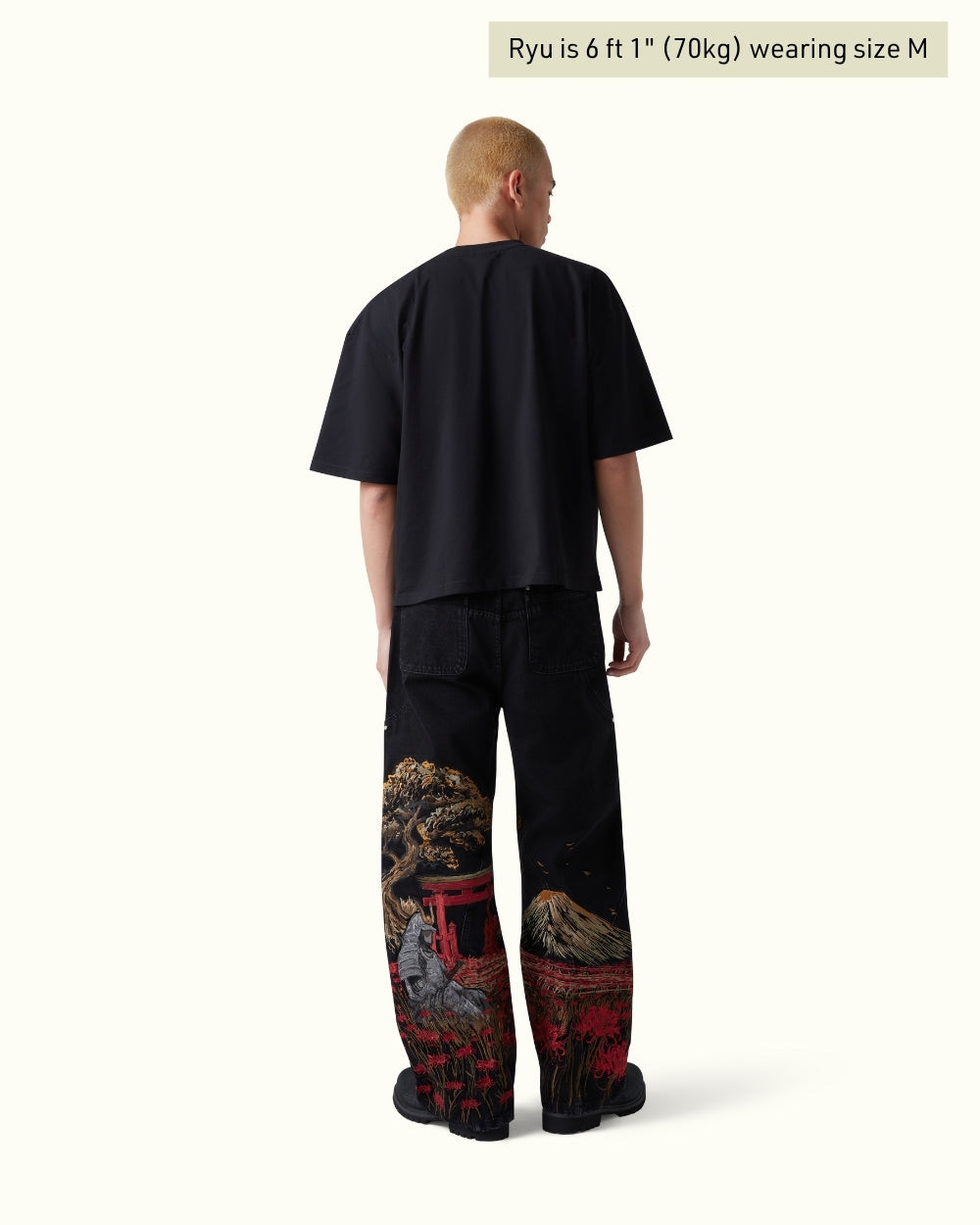 Calça Jeans Pavtros Studios Shogun Dynasty Wide Leg — Foto 3