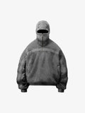 Retro Eye-Hood Design Zipper Hooded Sweatshirt