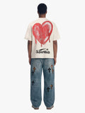 Skeleton & Melted Heart Graphic Waffle Knit T-Shirt