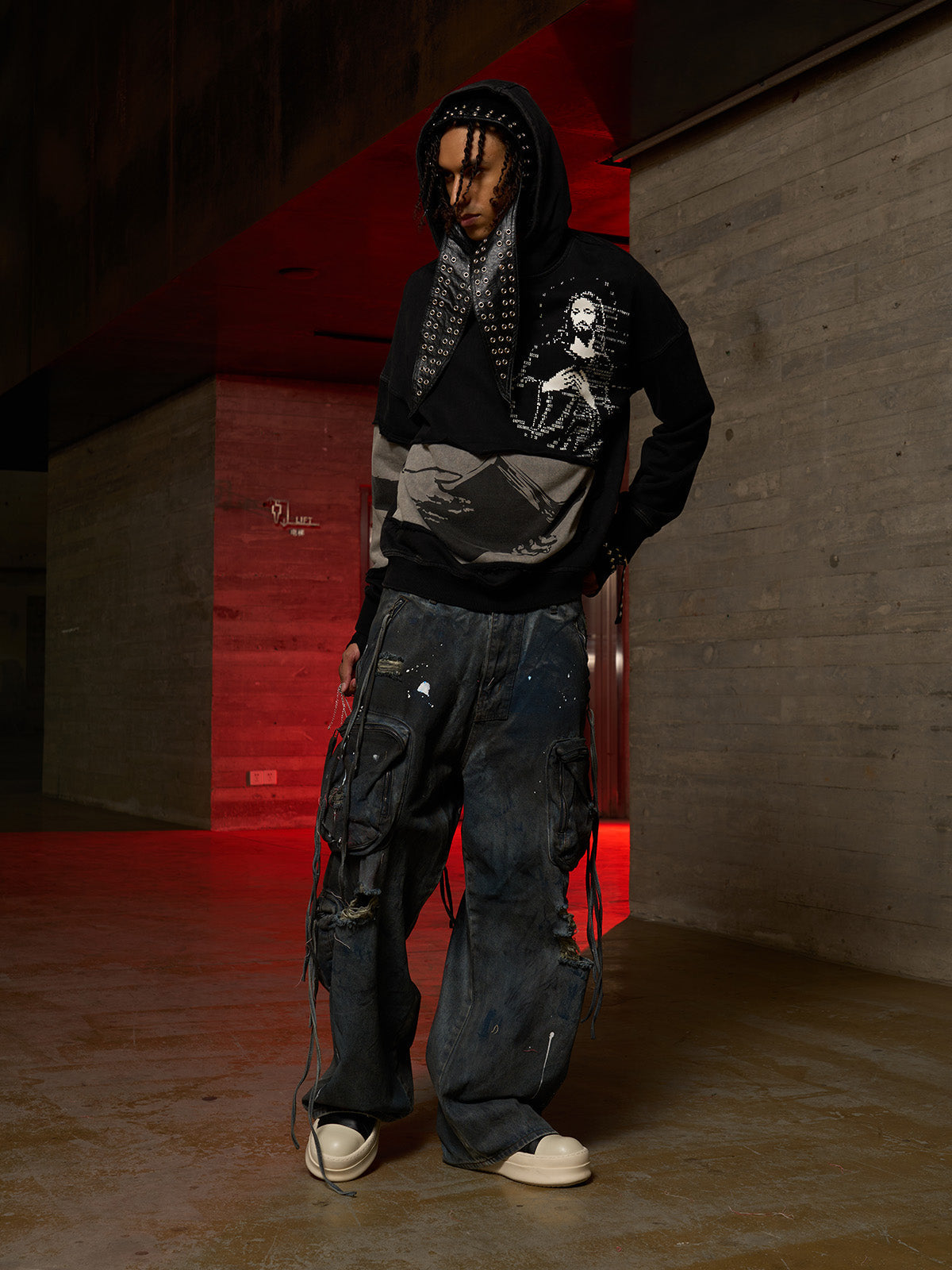 Moletom Pavtros Distressed Electronic Print
