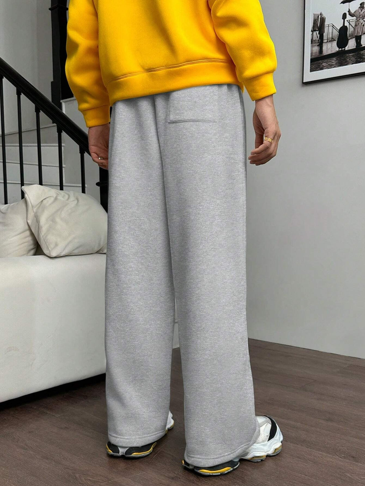 Calça Pavtros Vintage Oversized Malha Estilo Y2K