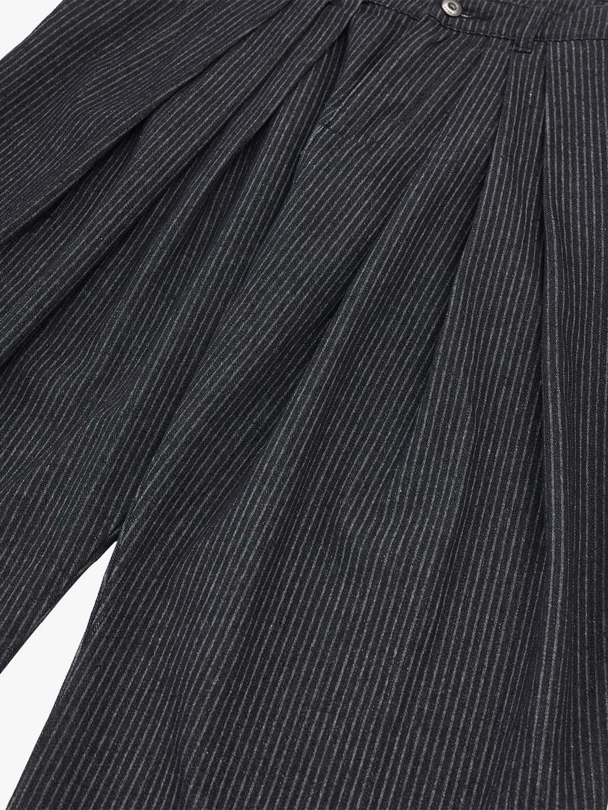 Calça Pavtros Pinstripe Pleated Wide Leg