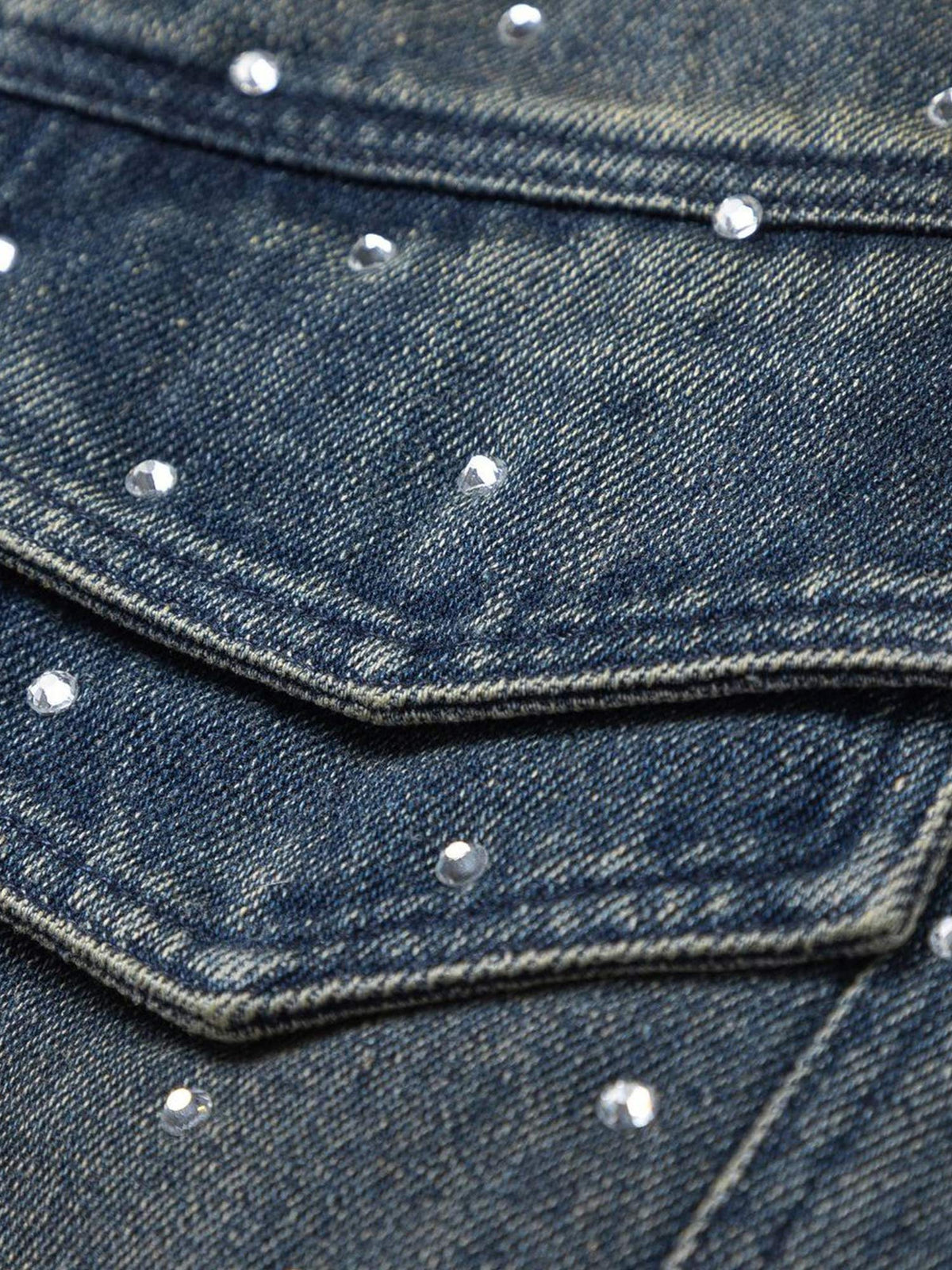 Jaqueta Pavtros Beaded Washed Denim - foto 6