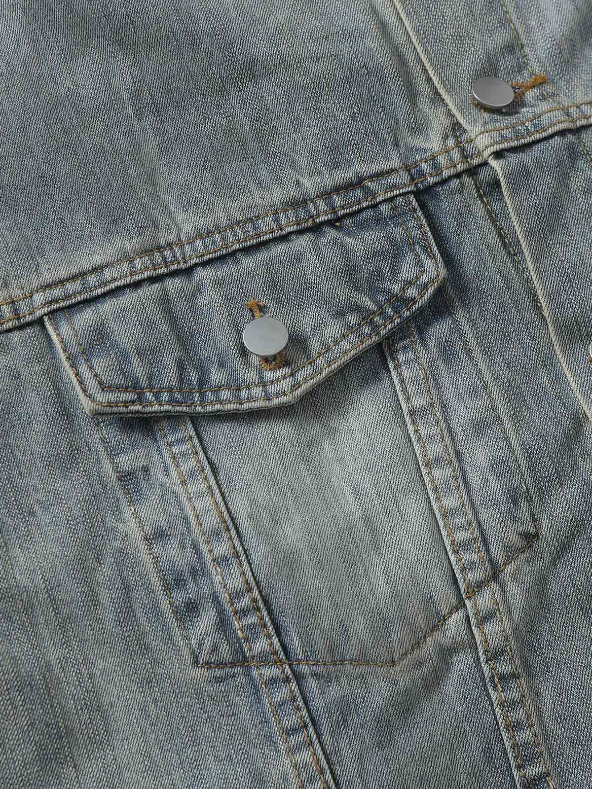 Jaqueta Pavtros Retro Washed Totem Denim - foto 6