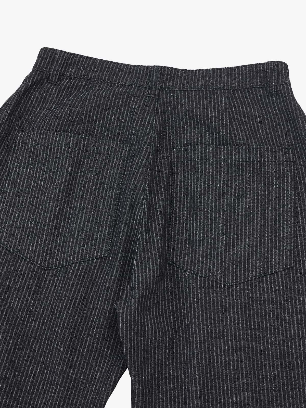 Calça Pavtros Pinstripe Pleated Wide Leg
