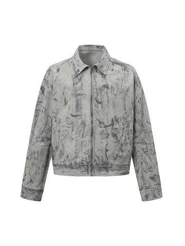 Jaqueta Pavtros Tie-Dye Denim Bomber - foto 1