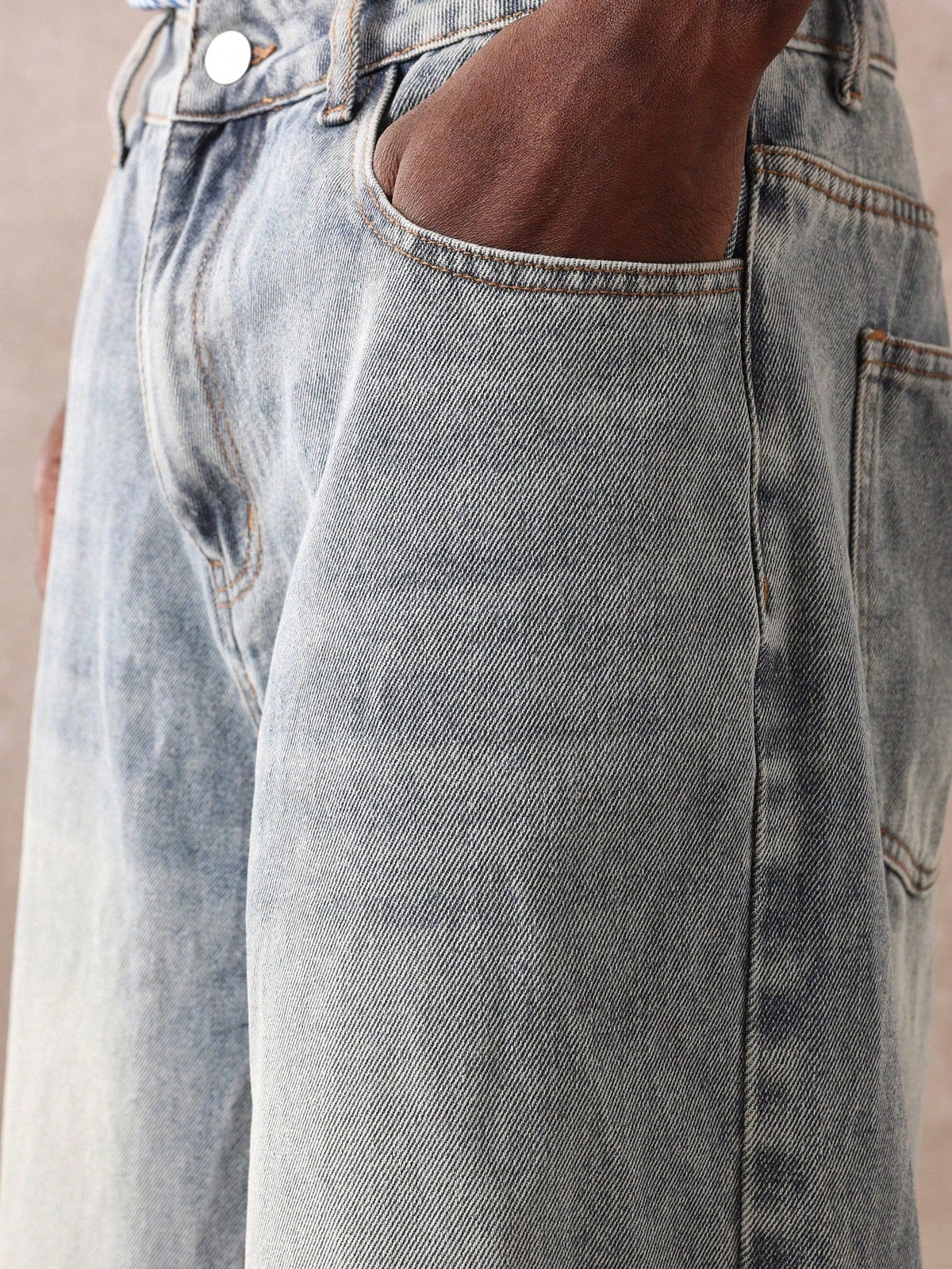 Short Pavtros Denim Oversized Perna Larga - foto 2