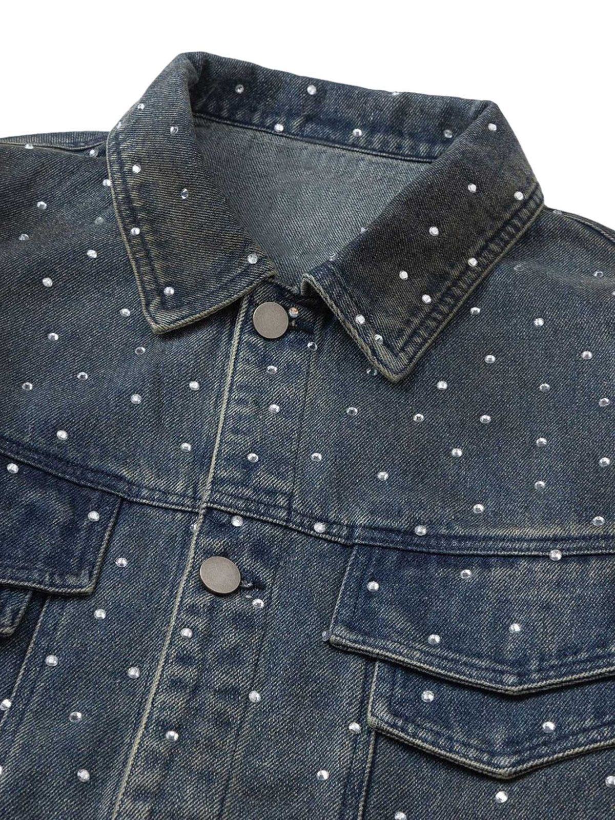Jaqueta Pavtros Beaded Washed Denim - foto 3