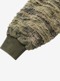 Camo Boro Paneled Distressed Zip Hoodie