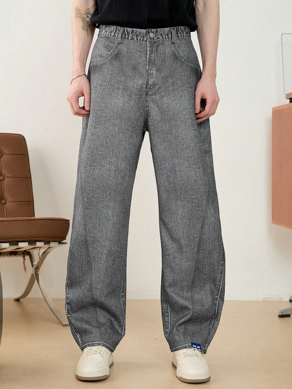 Calça Pavtros Grey Casual Reta