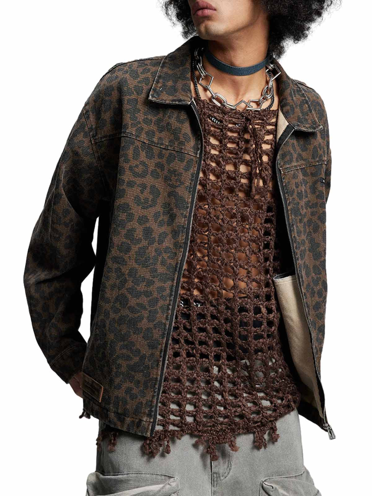 Jaqueta Pavtros Vintage Washed Cheetah - foto 4