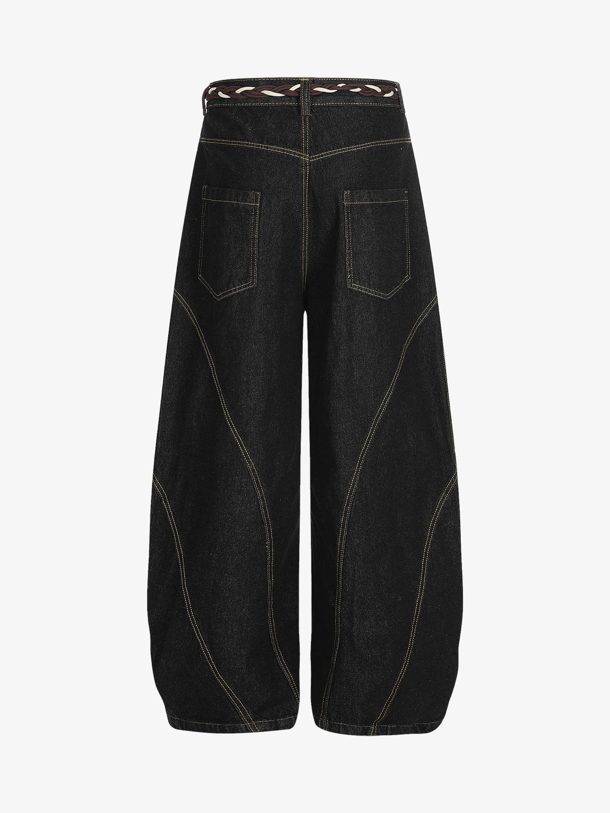 Calça Pavtros Belt Detail With Patchwork