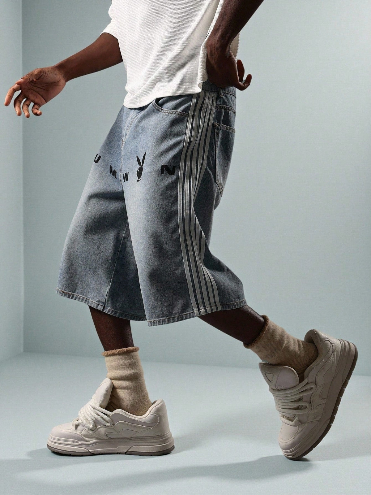 Short Pavtros Jeans List Oversized - foto 3