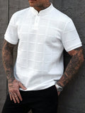Camisa CasualCool Polo de Cor Sólida com Gola Padre