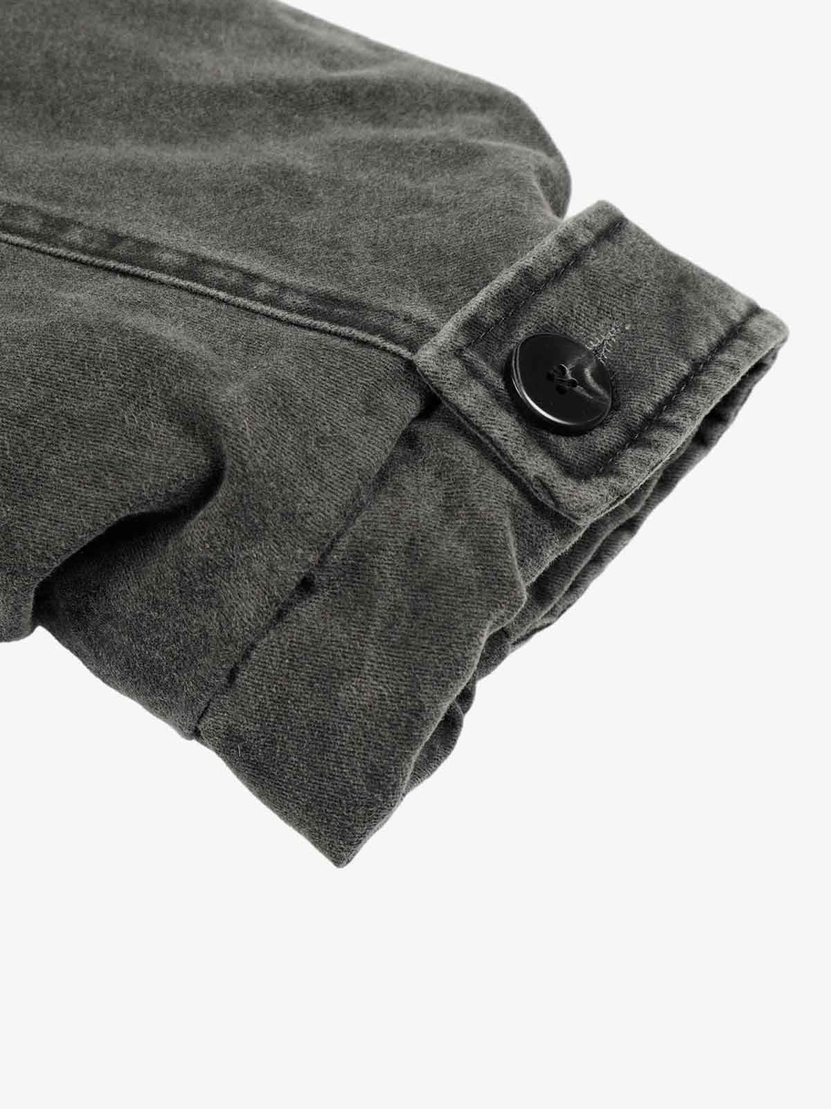 Jaqueta Pavtros Distressed Pleated Shearling Collar