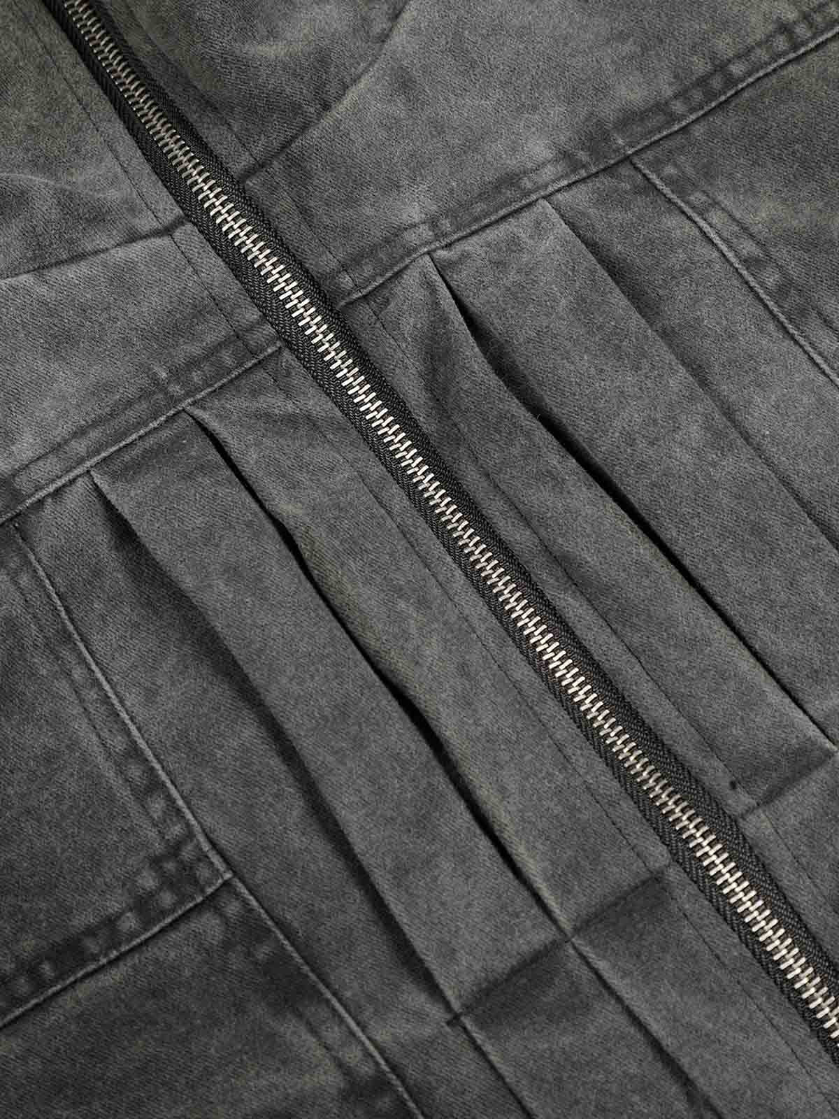Jaqueta Pavtros Distressed Pleated Shearling Collar