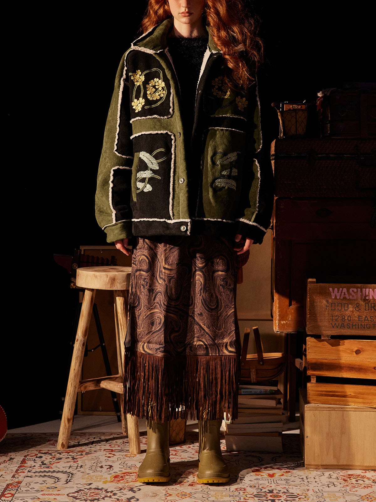 Jaqueta Pavtros Floral Embroidered Fleece - foto 1