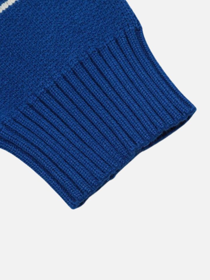 Blusa Suéter Pavtros com Zíper Azul 'MY3'