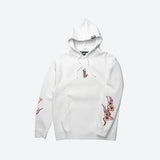 Fire Blossom Embroidered Hooded Fleece