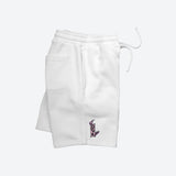 Fire Blossom Embroidered Fleece Short