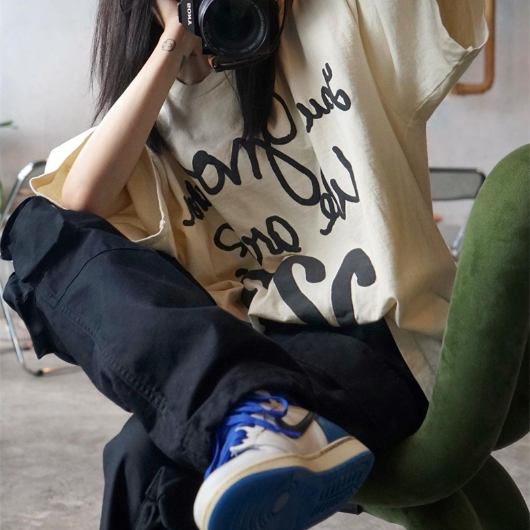 Camiseta Pavtros Oversized 123 Rainbow Retro