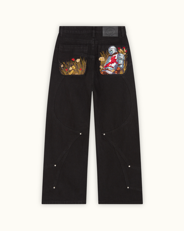 Calça Jeans Pavtros Studios Fallen Knight Wide Leg — Foto 1