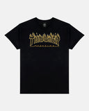 FLAME - TSHIRT - BLACK / YELLOW