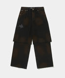 Calça Overlayed Denim Preta
