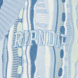 Corded Knit Cropped Long Sleeve (Light Blue) - Camiseta