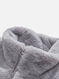 Jaqueta Masculina Teddy Peluciada Gola Alta Cinza