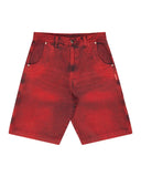 BERMUDA JEANS CURVALÍNEA DOUBLE HAND VERMELHA