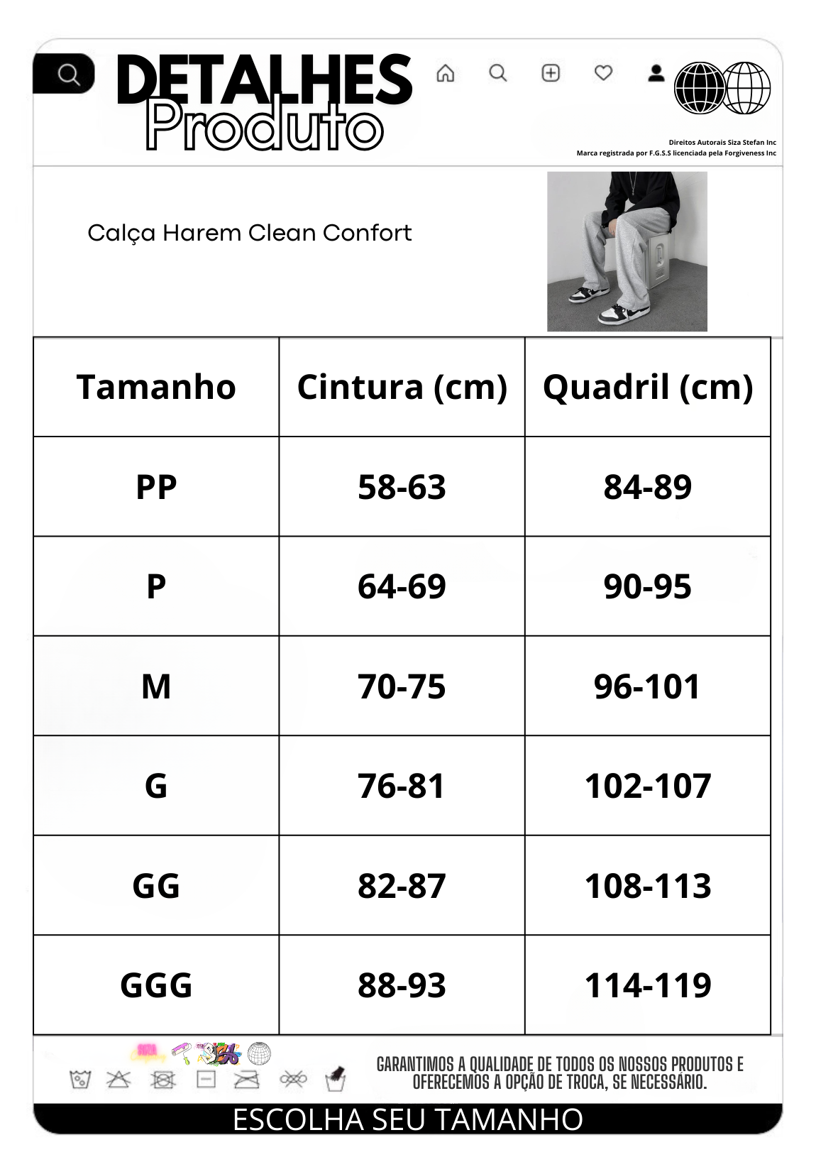 Calça Pavtros Harem Clean Confort