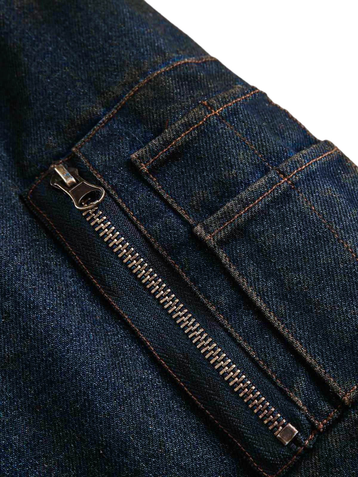 Jaqueta Pavtros Washed Denim Fur Hooded - foto 5
