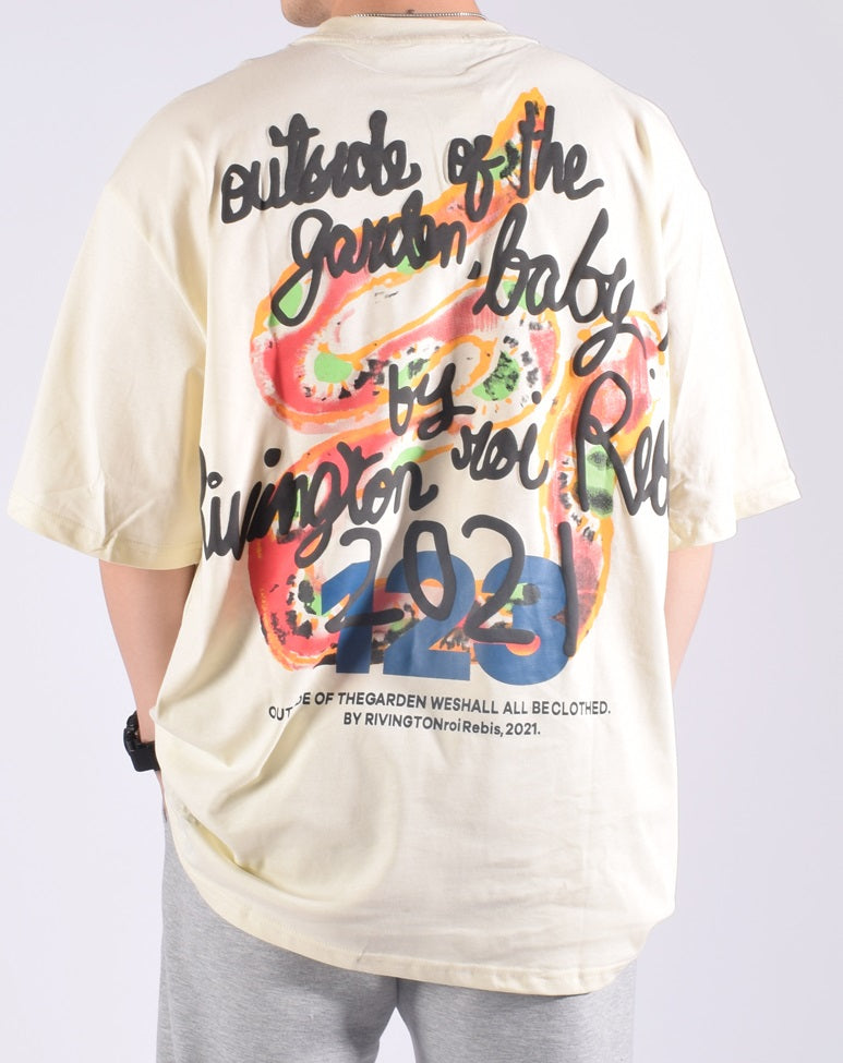 Camiseta Pavtros Oversized 123 Rainbow Retro