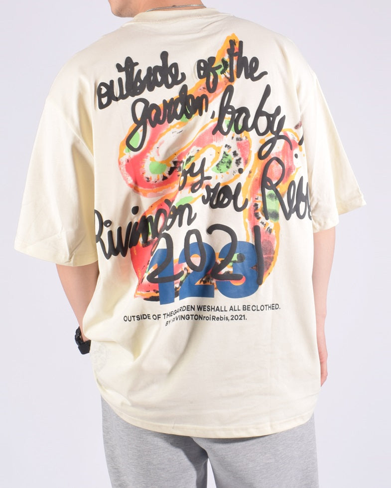 Camiseta Pavtros Oversized 123 Rainbow Retro