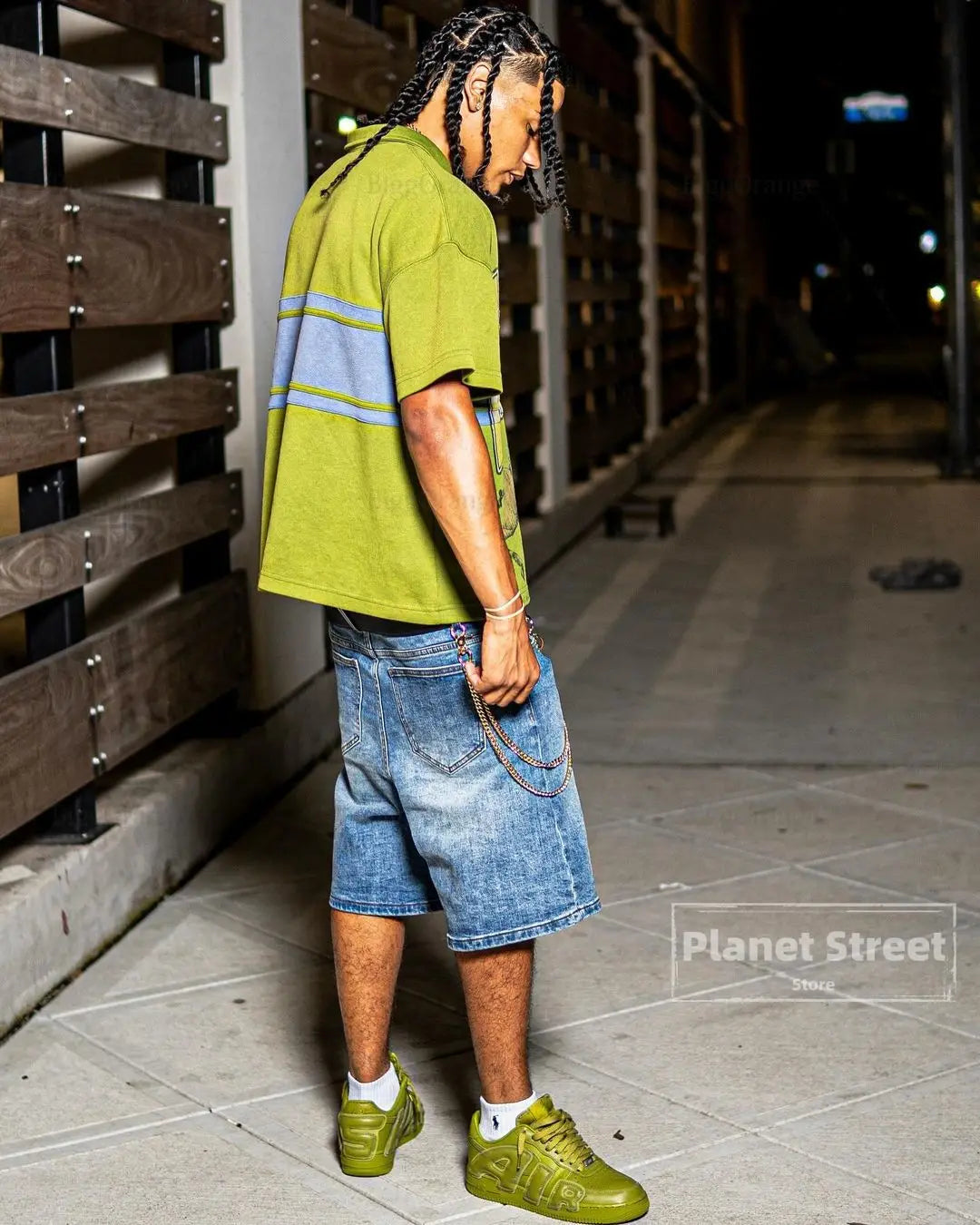 Short Pavtros Jeans Vintage Blue Baggy - foto 6