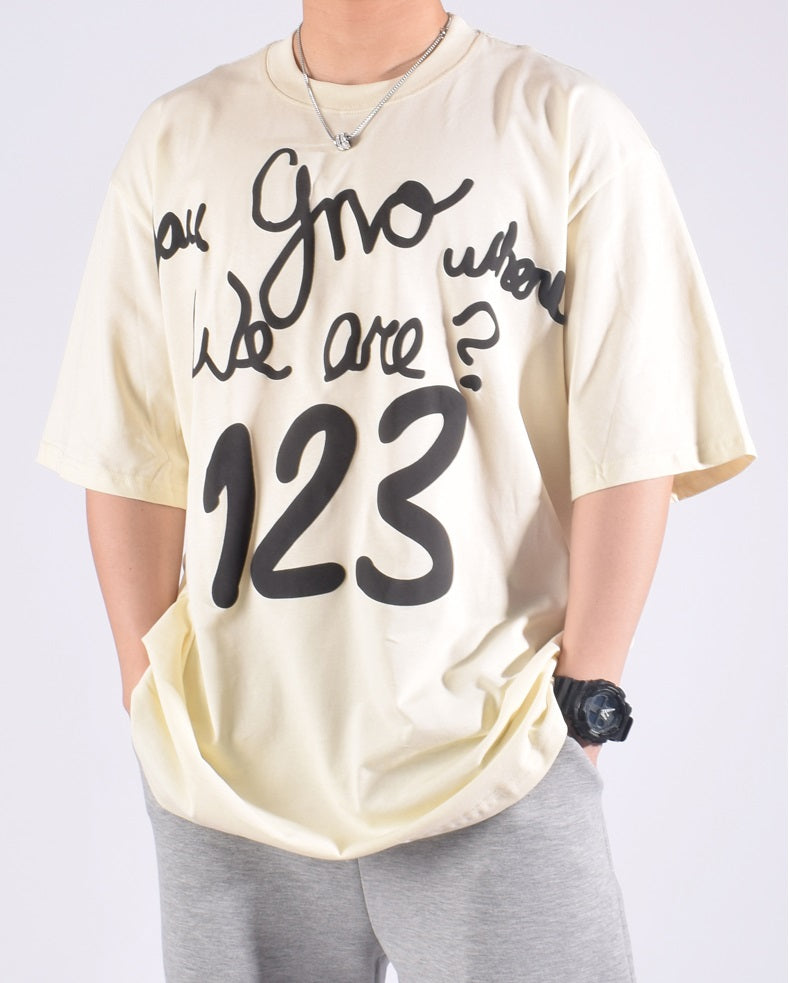 Camiseta Pavtros Oversized 123 Rainbow Retro