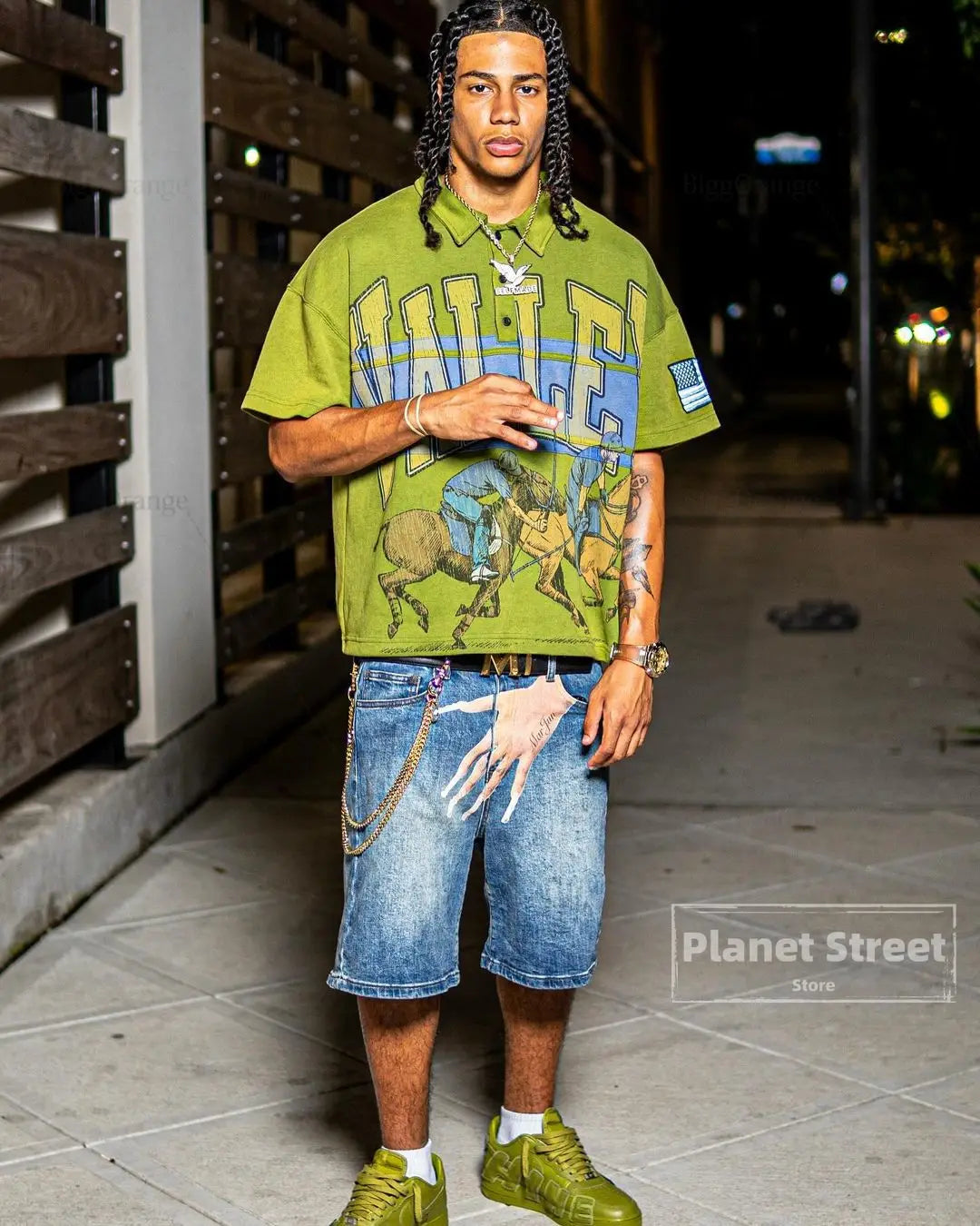 Short Pavtros Jeans Vintage Blue Baggy - foto 5