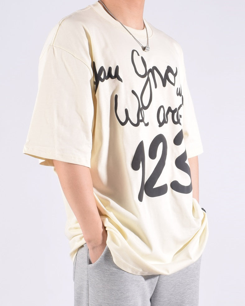 Camiseta Pavtros Oversized 123 Rainbow Retro