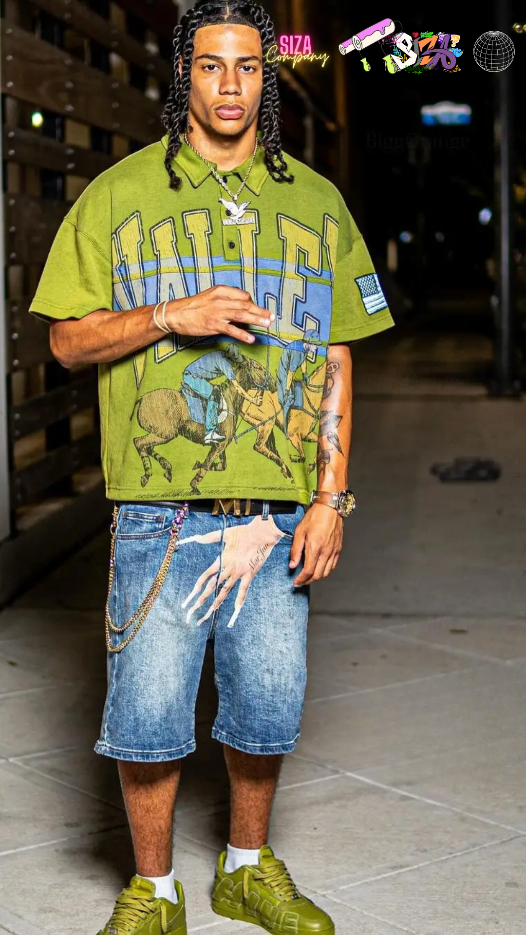 Short Pavtros Jeans Vintage Blue Baggy - foto 1