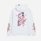 Fire Blossom Embroidered Hooded Fleece
